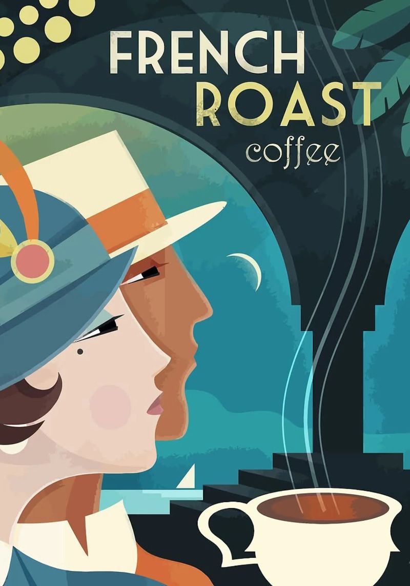 Frau Mann Kaffee Poster von John C Labut