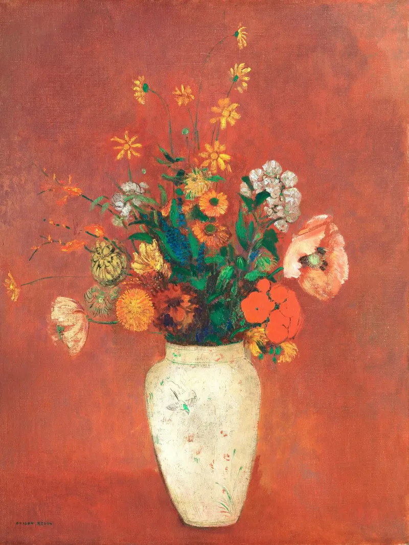 Bouquet in a Chinese Vase by Odilon Redon carta hahnemühle da apoloprints