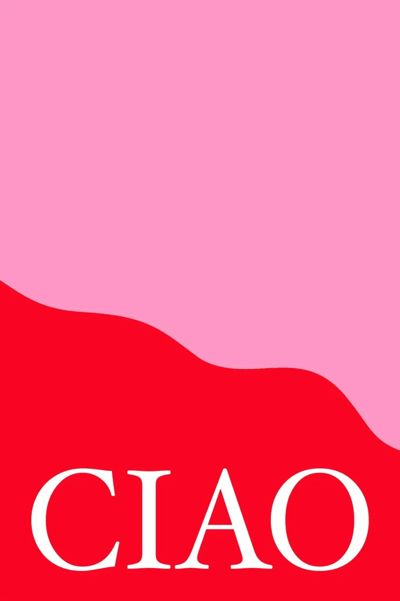 CIAO Pink and Red Art pellicola backlit da GraceDigitalArtCo