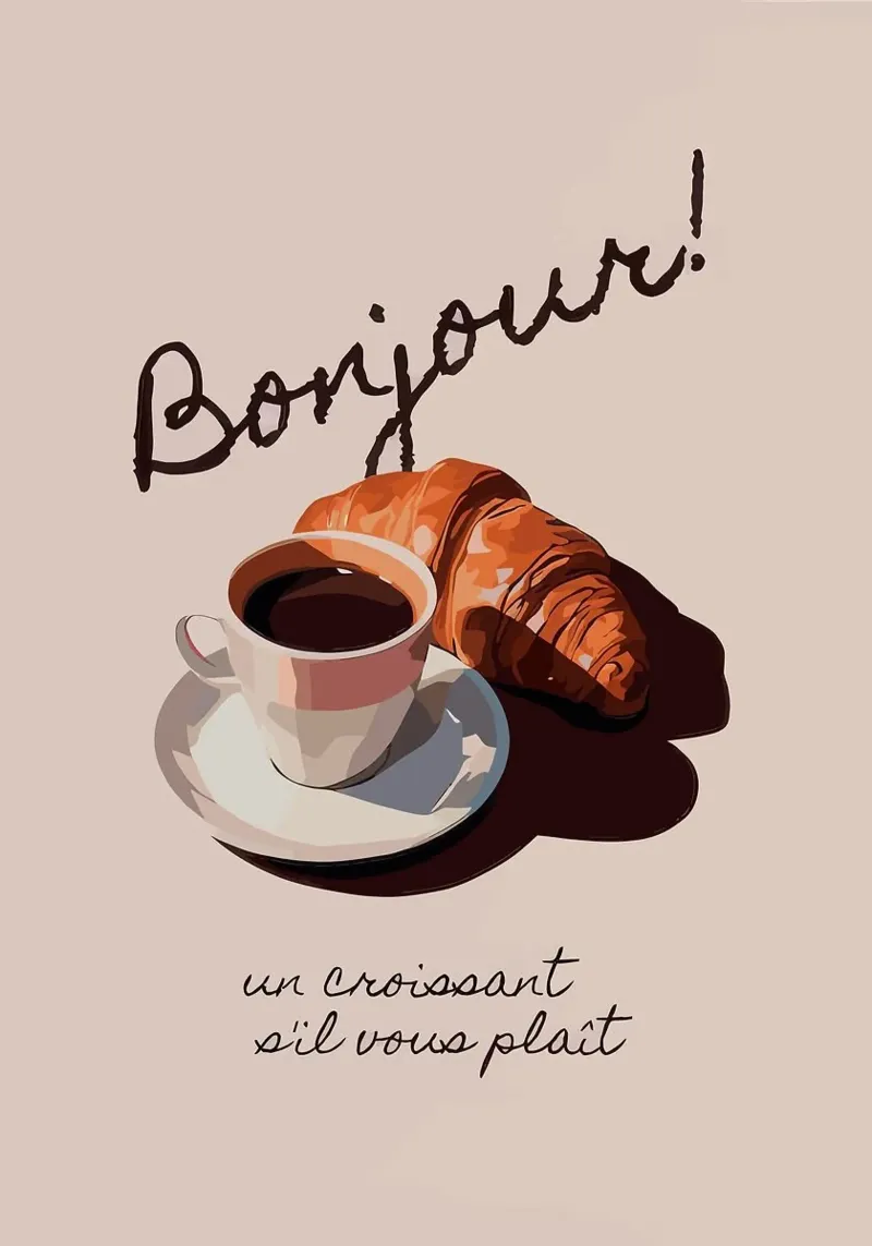 tazza da caffè poster con telaio in legno da John C Labut