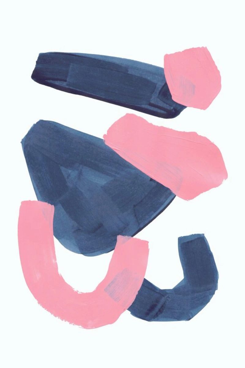 Navy Pink Jewels poster by EnShape