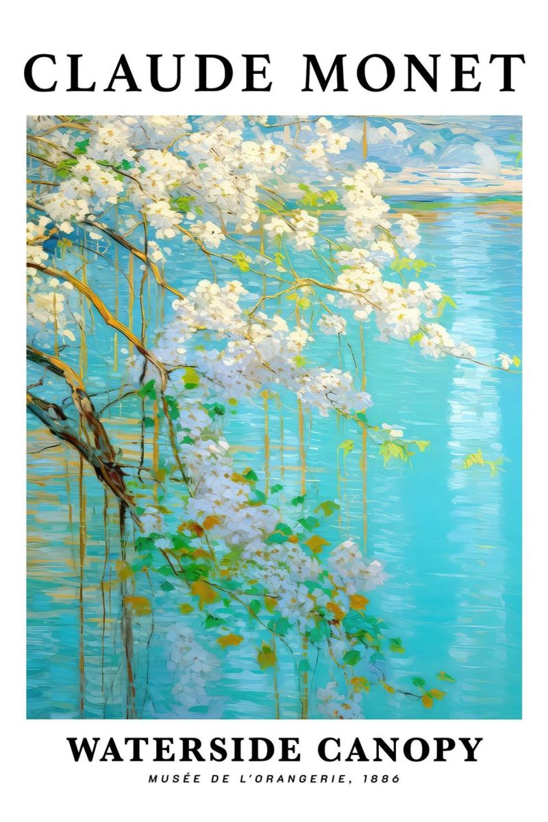 wasser der ruhe weisse blume claude monet Poster von belong shop