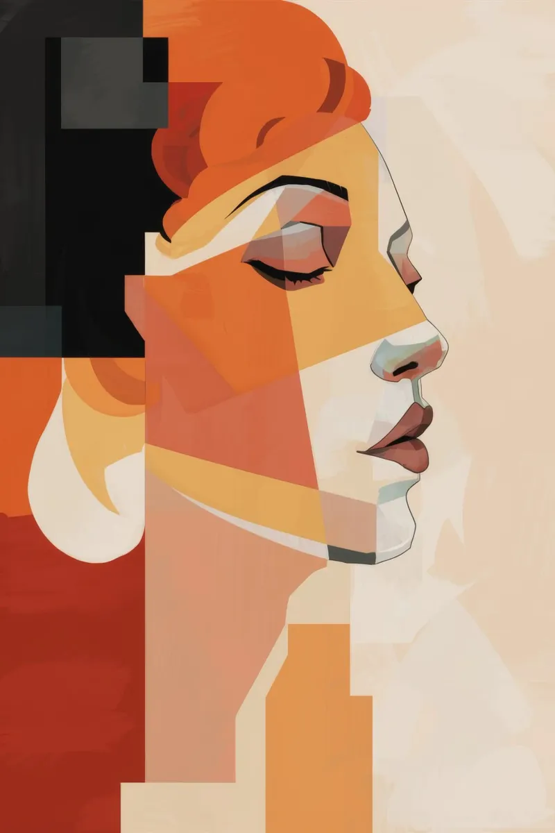 Profilo cubista Serenity carta hahnemühle da Grande Serene