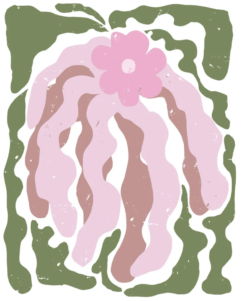 Abstract folk art poster avec cadre en aluminium de mysteriouscoco