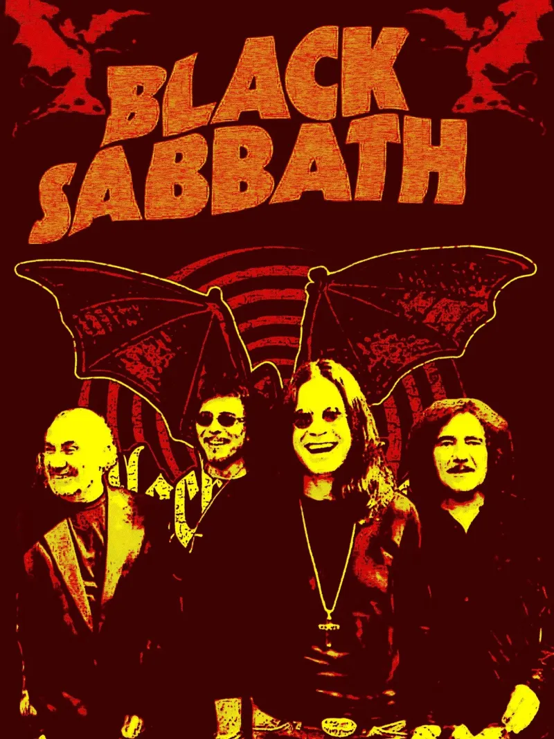 Black Sabbath Band Art acrylic glass by vanhesling
