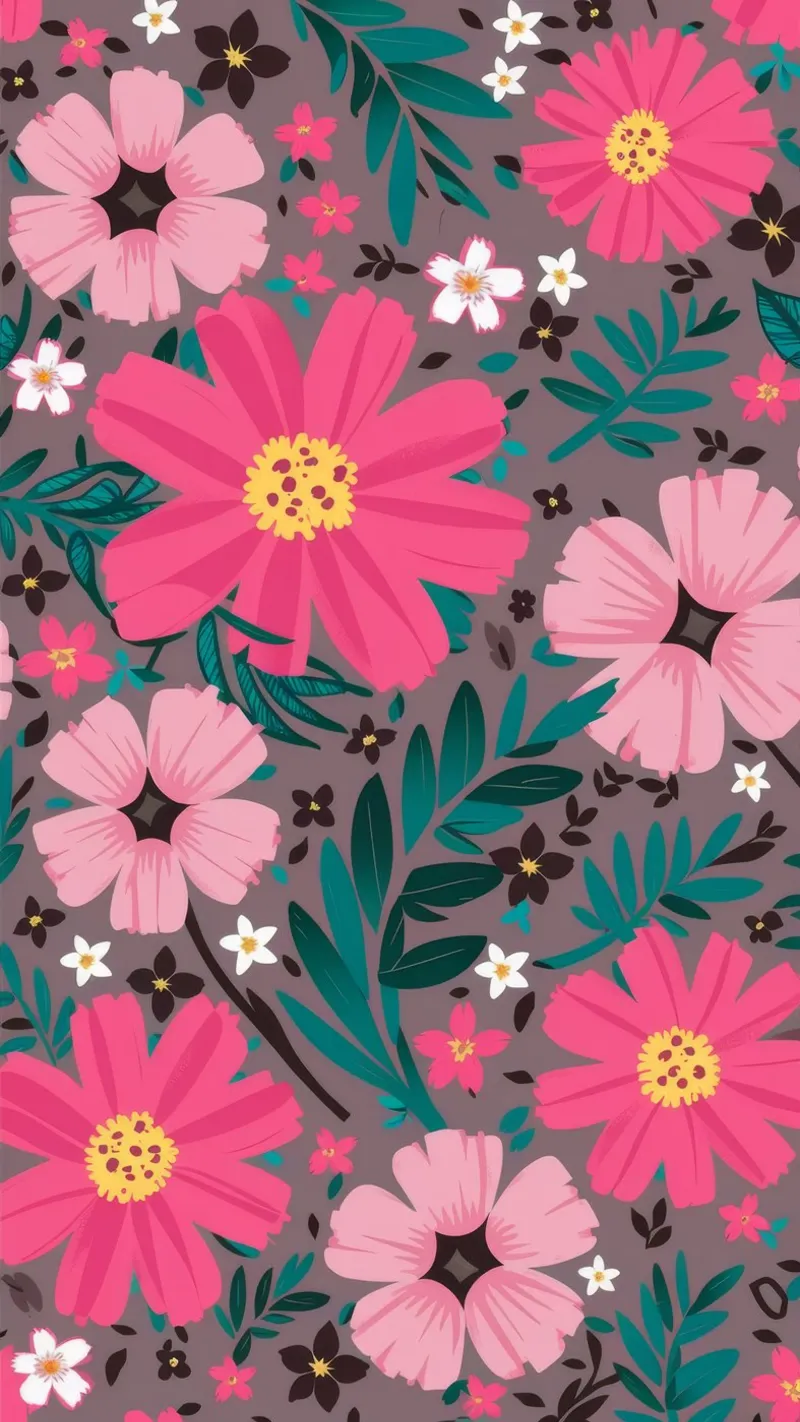 Kosmische rosa Flora Acryl-Glas von Grande Serene