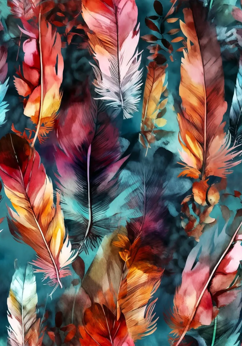 Piume scure pellicola backlit da Lionmixart