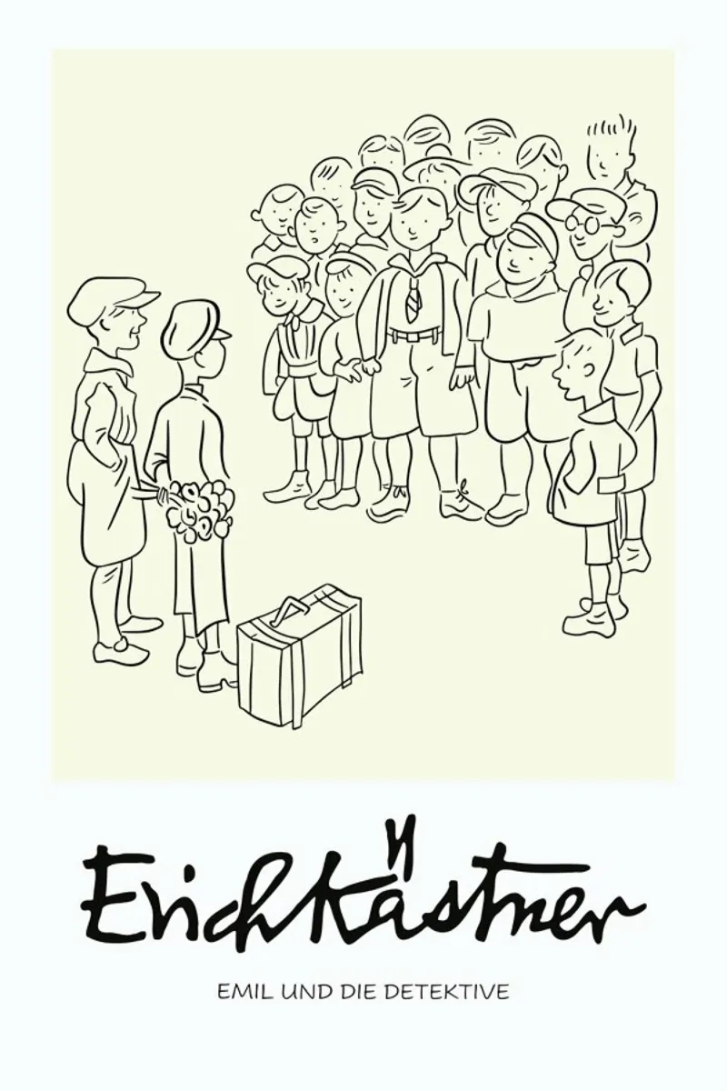 Erich Kästner 3 poster con telaio in plastica da Little Flourishes