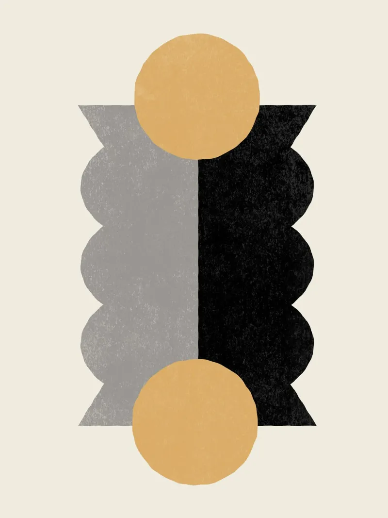 Balance Colorblock - Oro Nero carta hahnemühle da MoonlightPrint