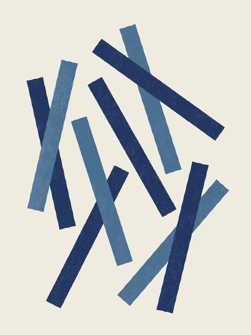 Linee allineate - Blu navy pellicola backlit da MoonlightPrint