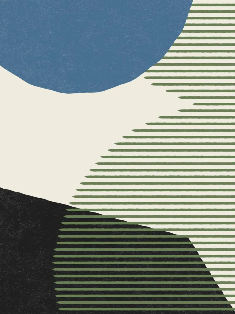 Linee Colore Forme - Blu Verde Nero pellicola backlit da MoonlightPrint