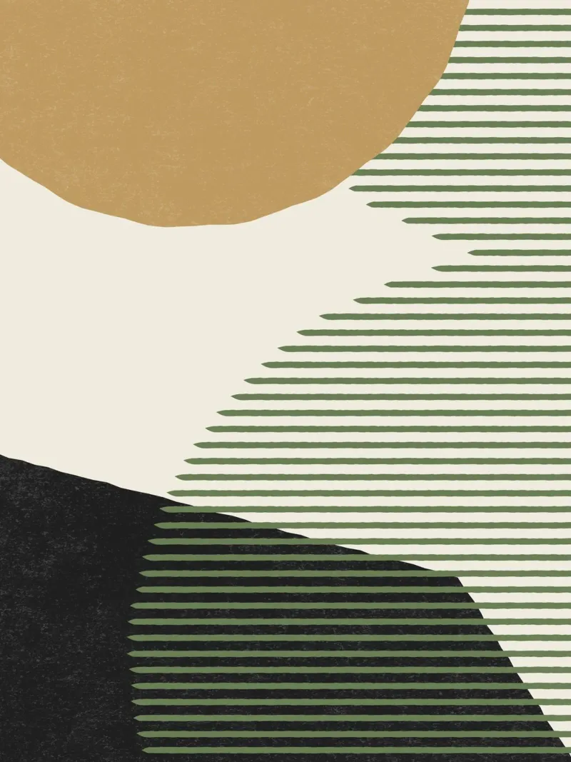 Linee Colore Forme - Oro Verde Nero pellicola backlit da MoonlightPrint