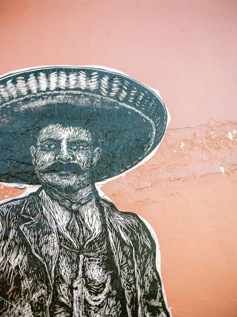 Mexikanische Wandkunst in Oaxaca Poster von Raisa Zwart
