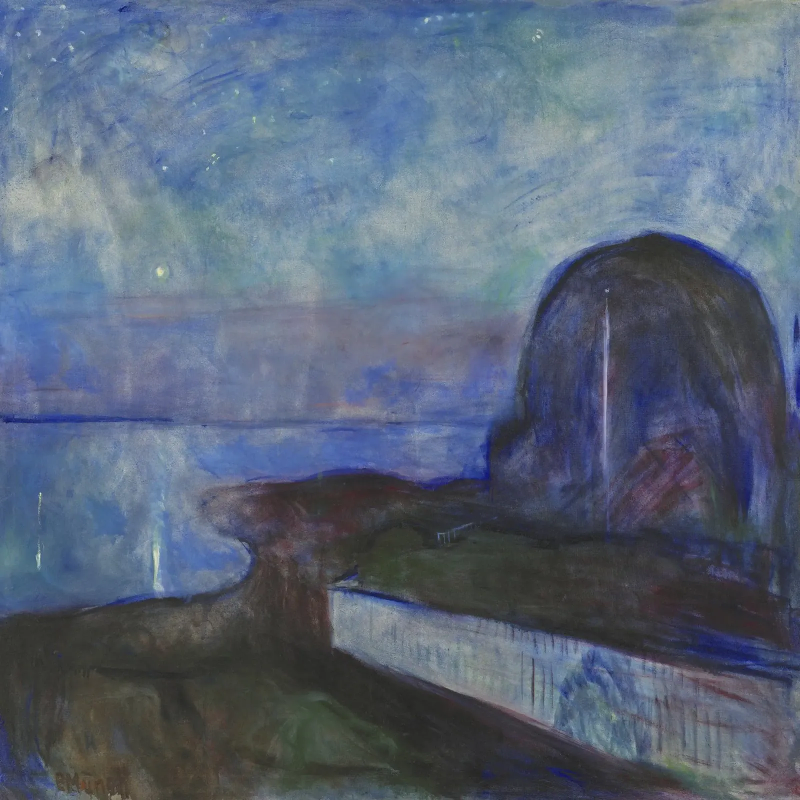 Edvard Munch - Notte stellata (1893) pellicola backlit da Wirla