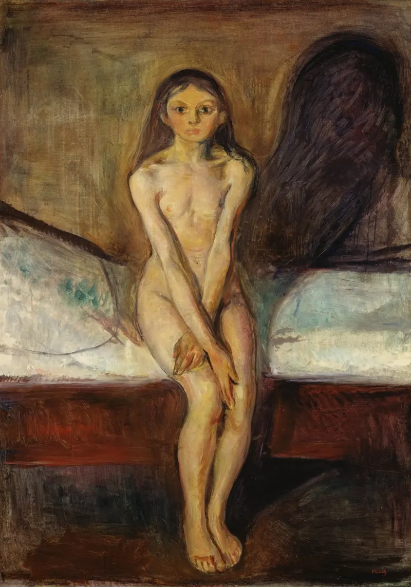 Edvard Munch - Puberty (1894-1895) acrylic glass by Wirla