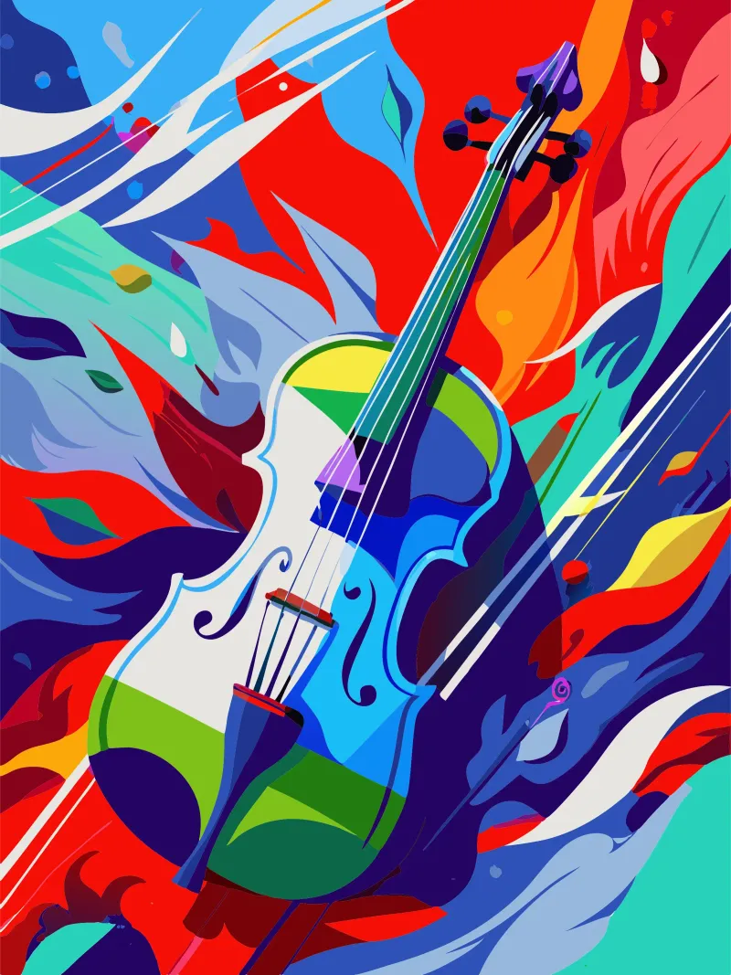 Violine Malerei Moderne Kunst Hahnemühle von jasmine