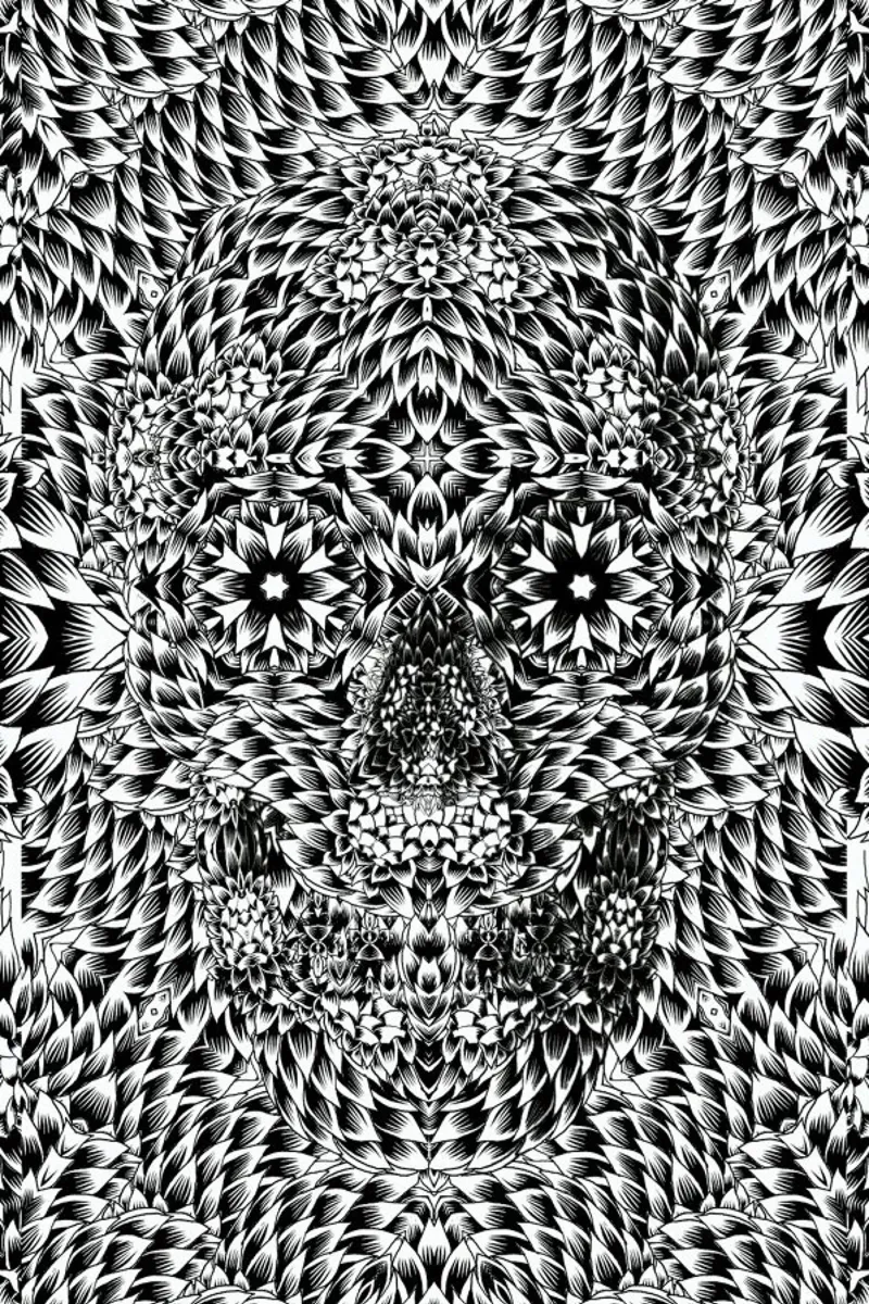 Skull 7 poster con telaio in plastica da Ali Gulec
