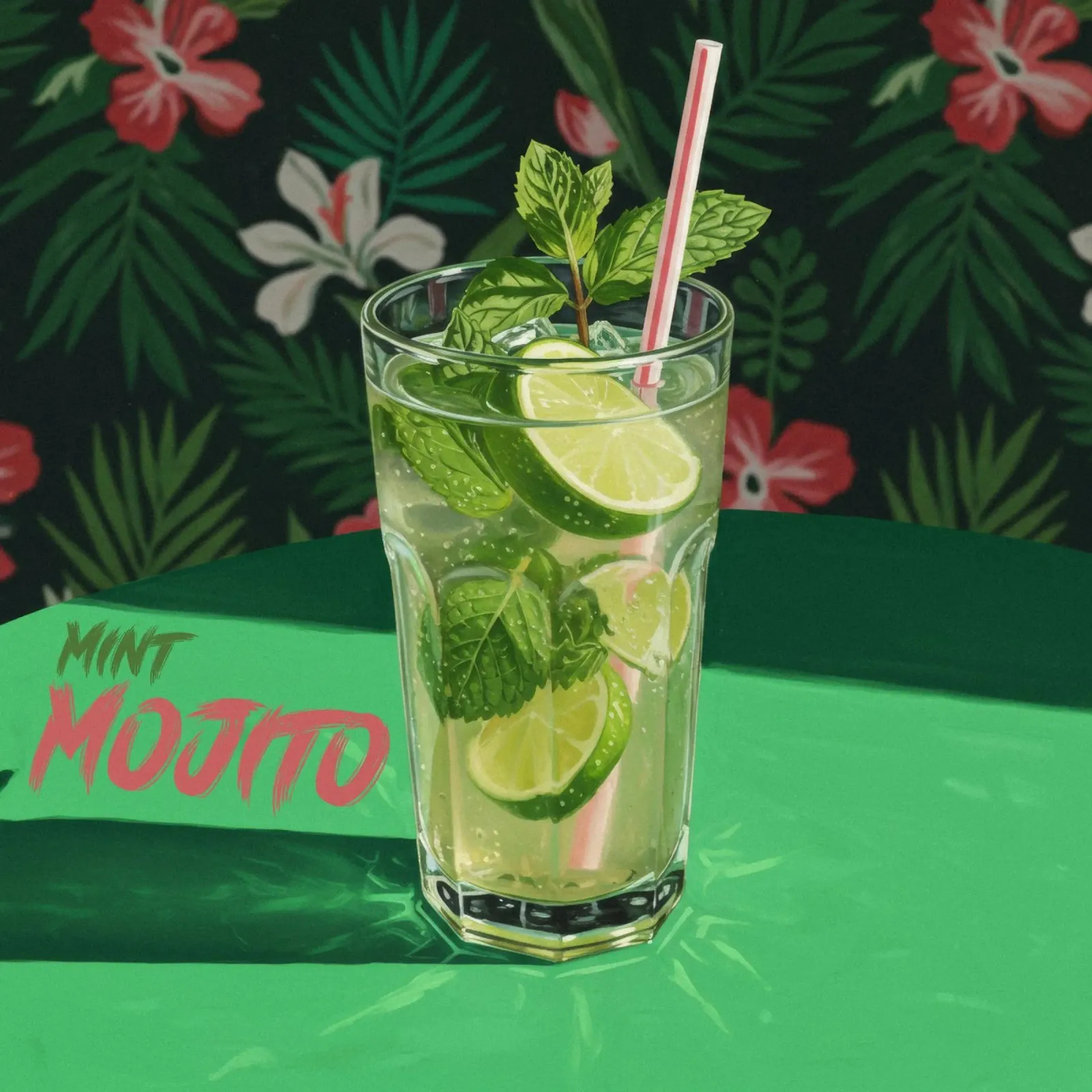 Mojito alla menta poster con telaio in alluminio da Art Center