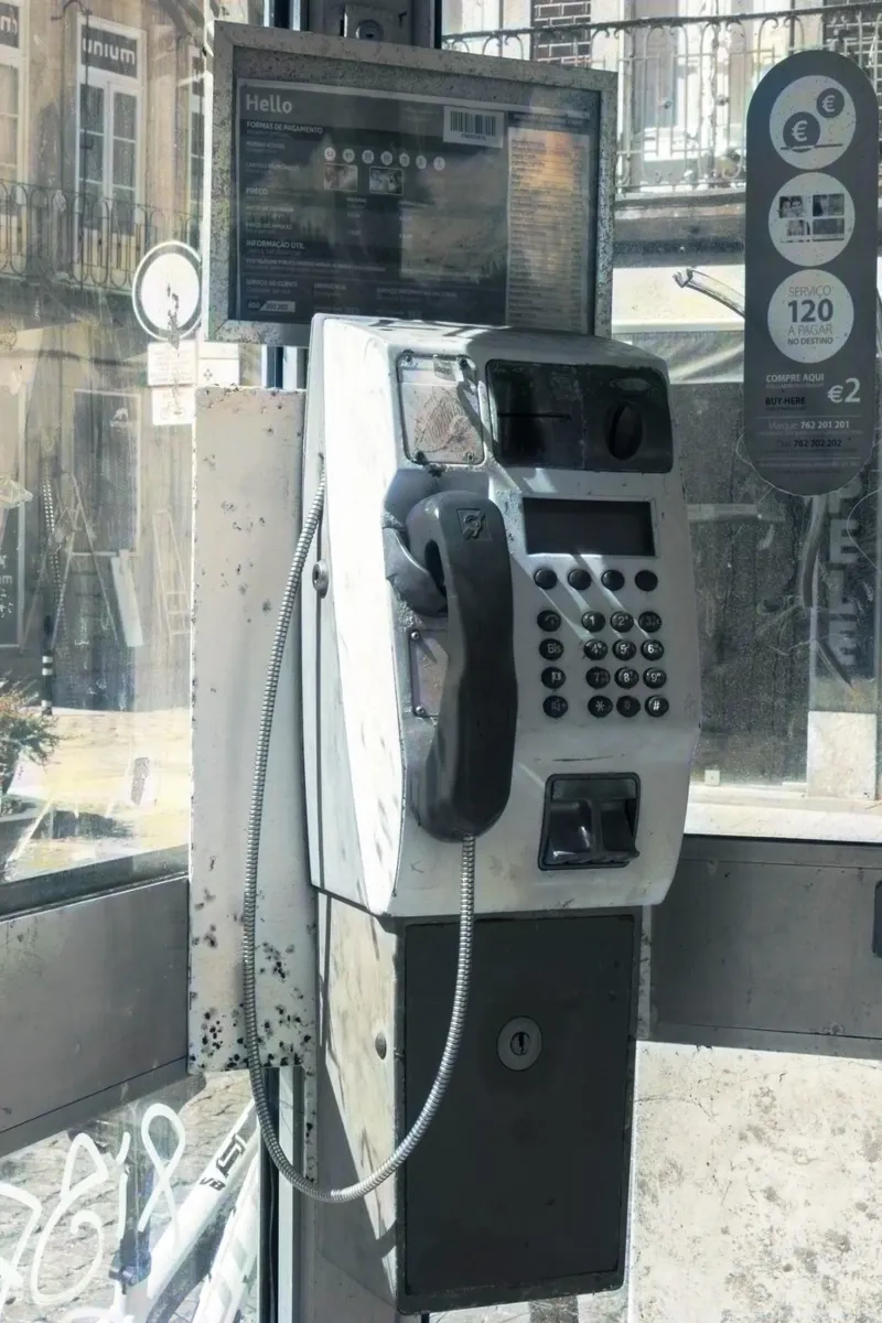 Fotografia di una vecchia cabina telefonica tela con Cornice a cassetta da rapunsell