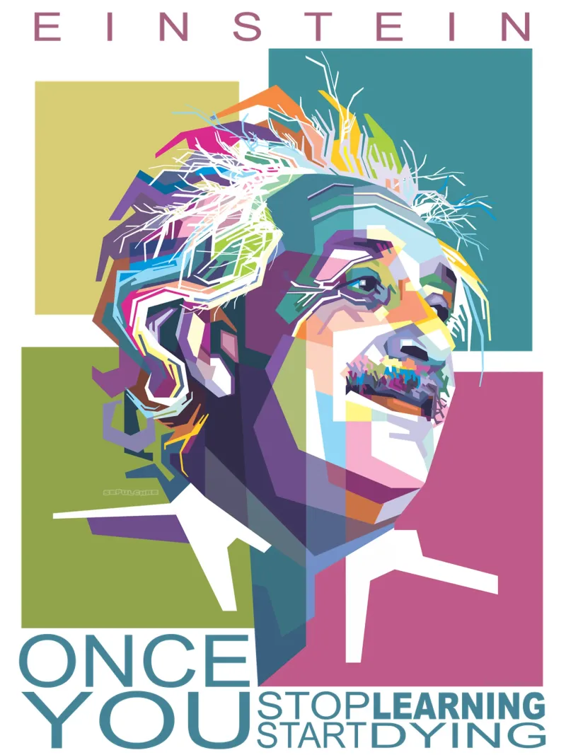 Einstein Quotes alu-dibond by Alkahfsmart