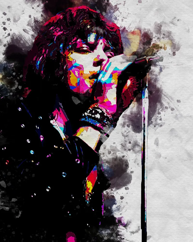 Mick Jagger WPAP SMUDGE alluminio dibond da neonartroom
