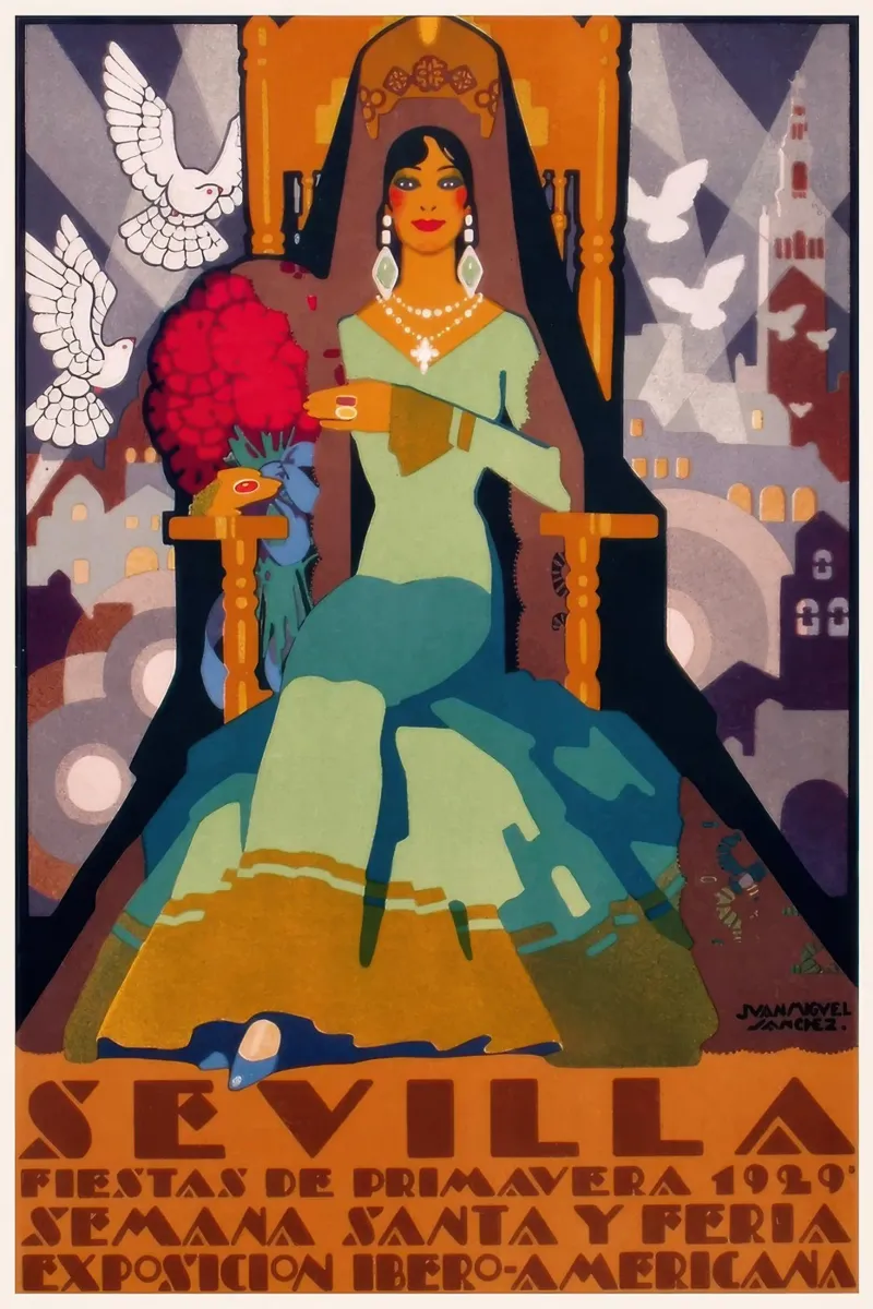 Spagna 1929 Fiera di Siviglia Pubblicità poster da Beauty wall