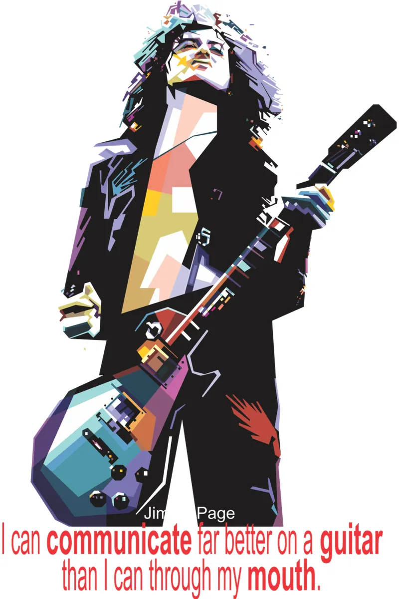 Jimmy Page Citazioni poster da Alkahfsmart