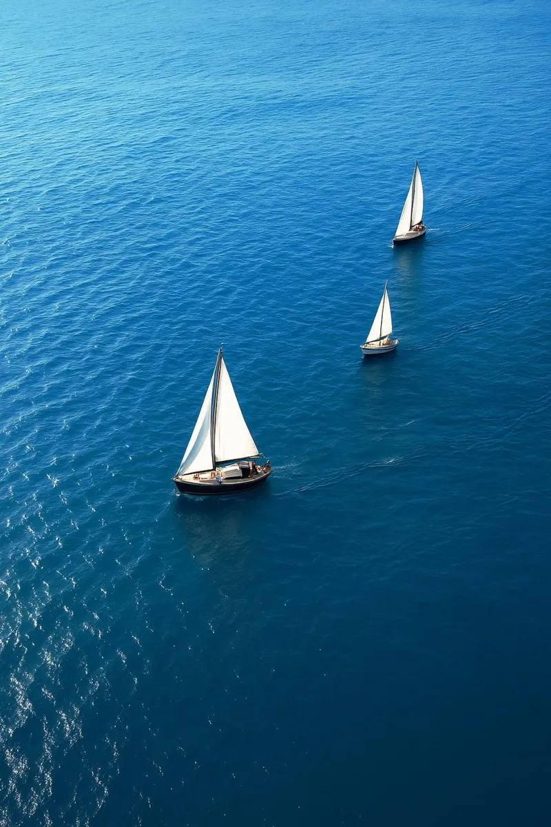 yacht at the sea acrylic glass by rapunsell