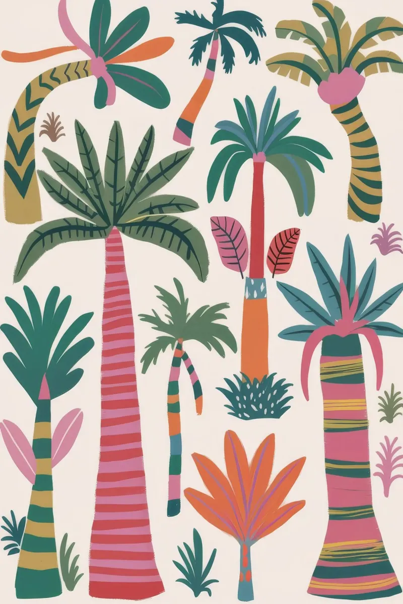 Vue d'ensemble de Palm Oasis hahnemühle de Paez Harmony
