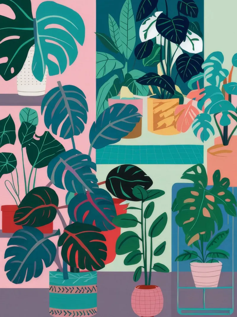 Monstera Leaf Study hahnemühle by Paez Harmony