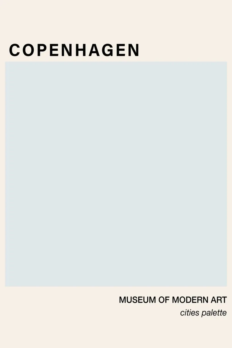 Minimalist blue Copenhagen Art pellicola backlit da GraceDigitalArtCo