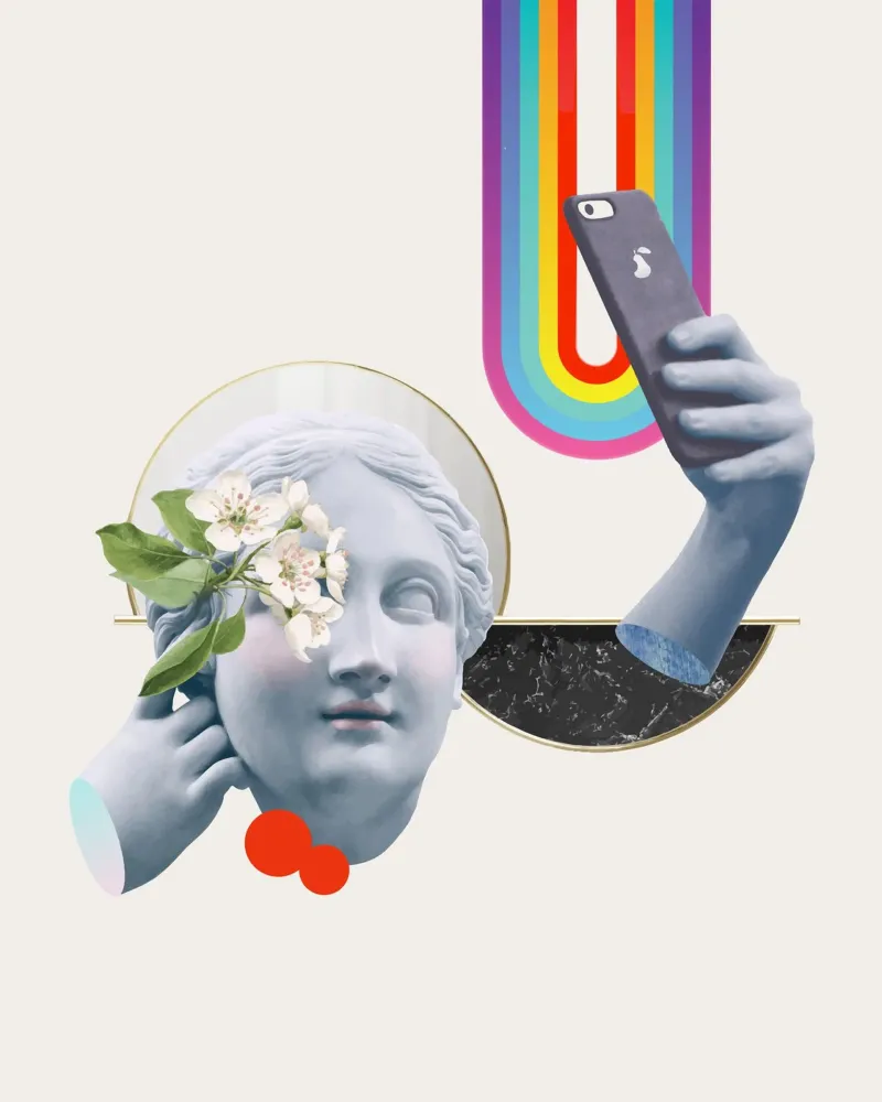 Selfie della dea greca carta hahnemühle da 83oranges
