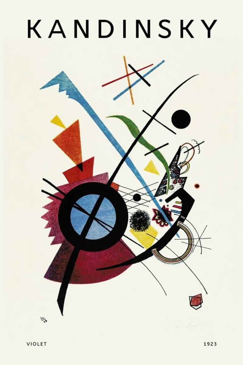 Kandinsky - Violet pellicola backlit da Vintage by JUNIQE