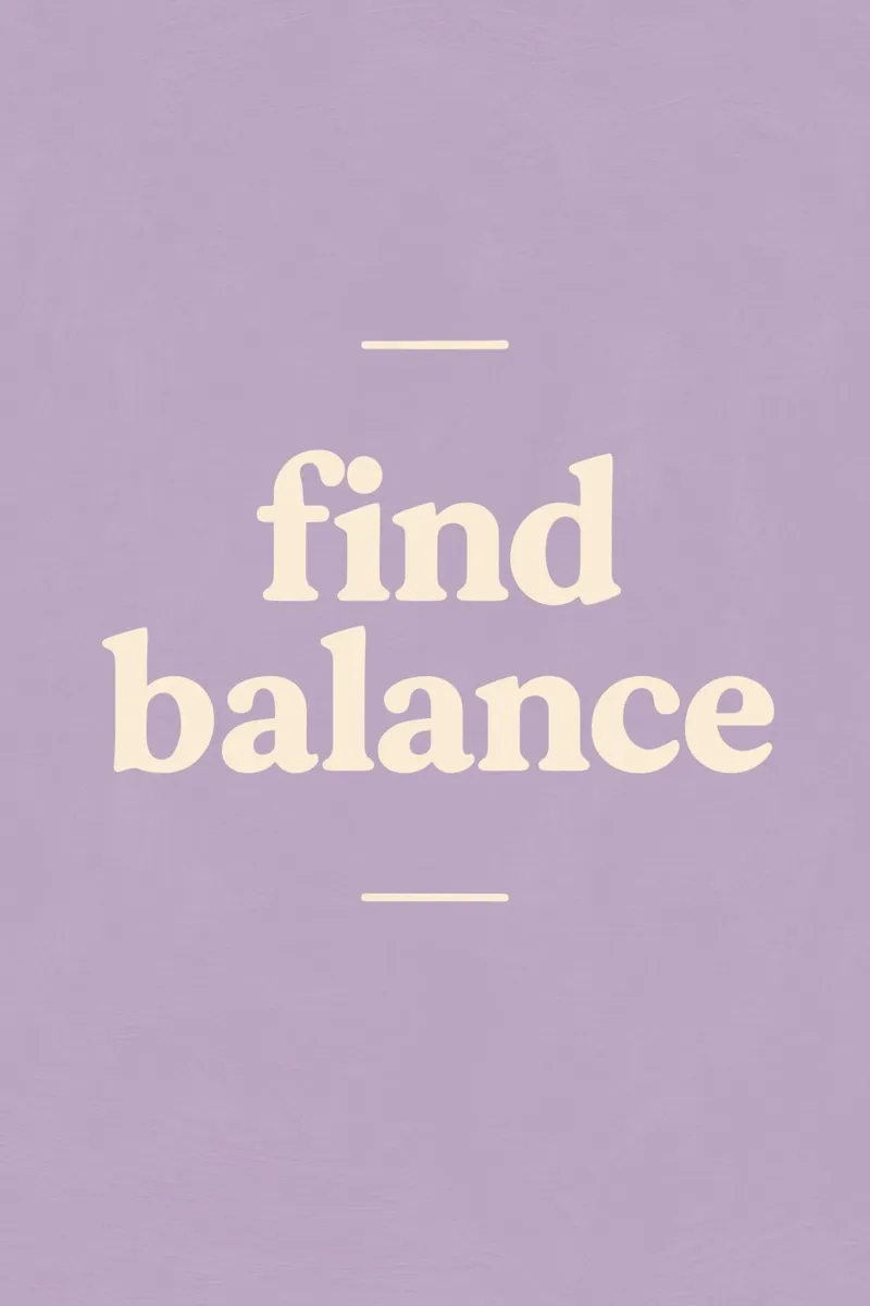 Find Balance (Purple) poster da treechild