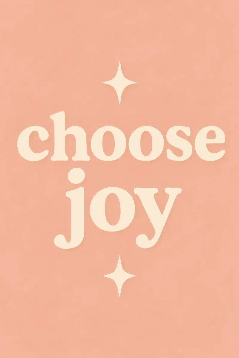 Choose Joy (Apricot) pellicola backlit da treechild