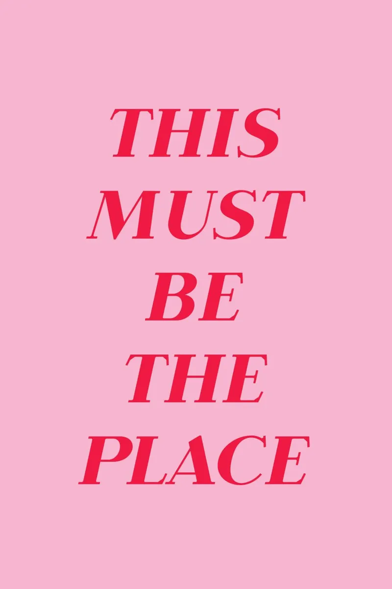 Pink and Red This Must Be The Place Art pellicola backlit da GraceDigitalArtCo