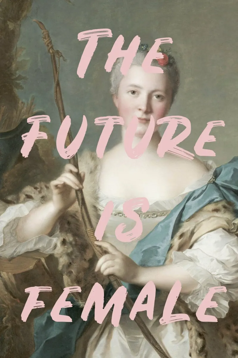 The future is female FEMINIST ART poster con telaio in plastica da GraceDigitalArtCo