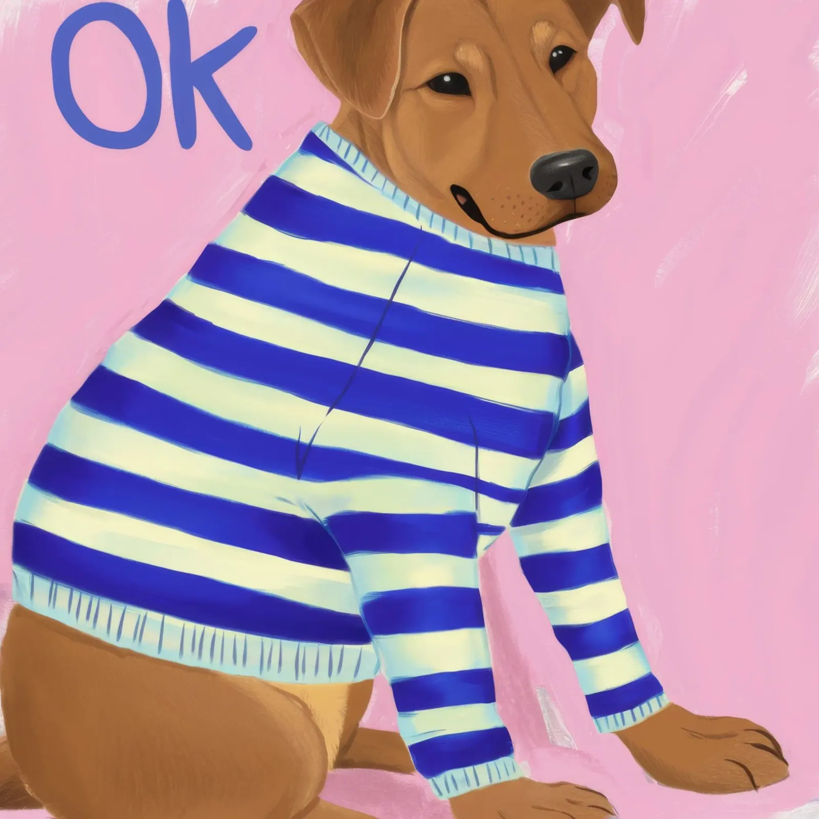 Maglione a righe Pupo poster da Lumie Layers