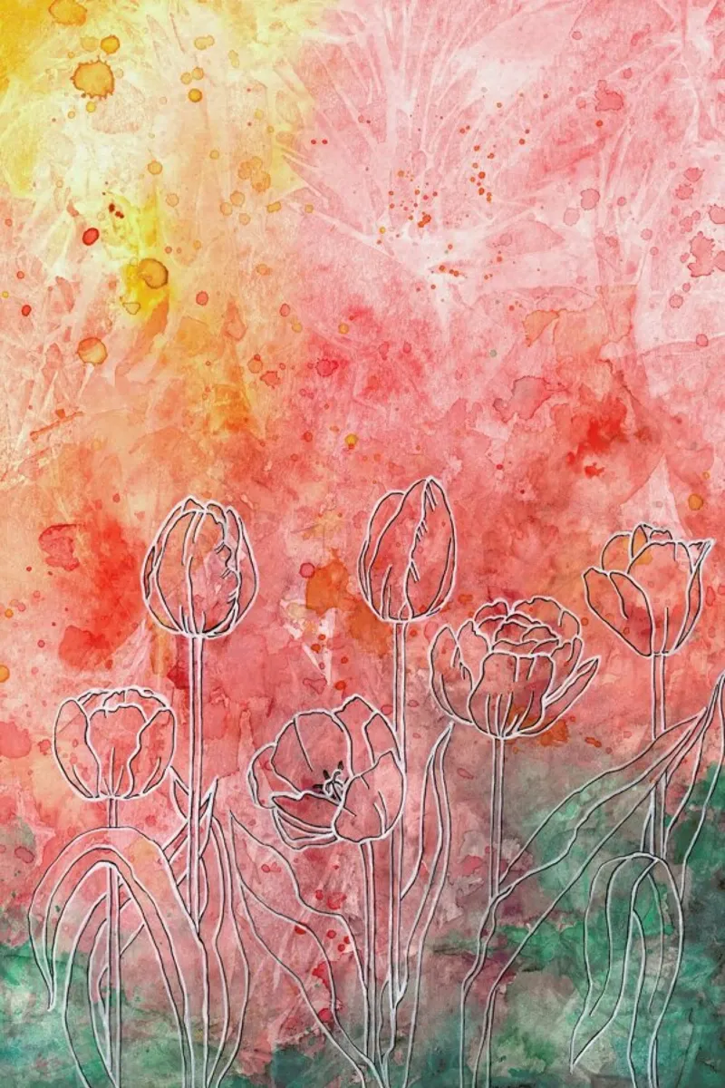 Tulips poster con telaio in plastica da Ctoft
