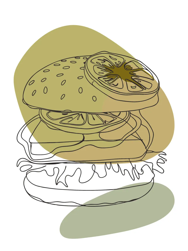 Hamburger minimalista pellicola backlit da RELAXING TOUCH