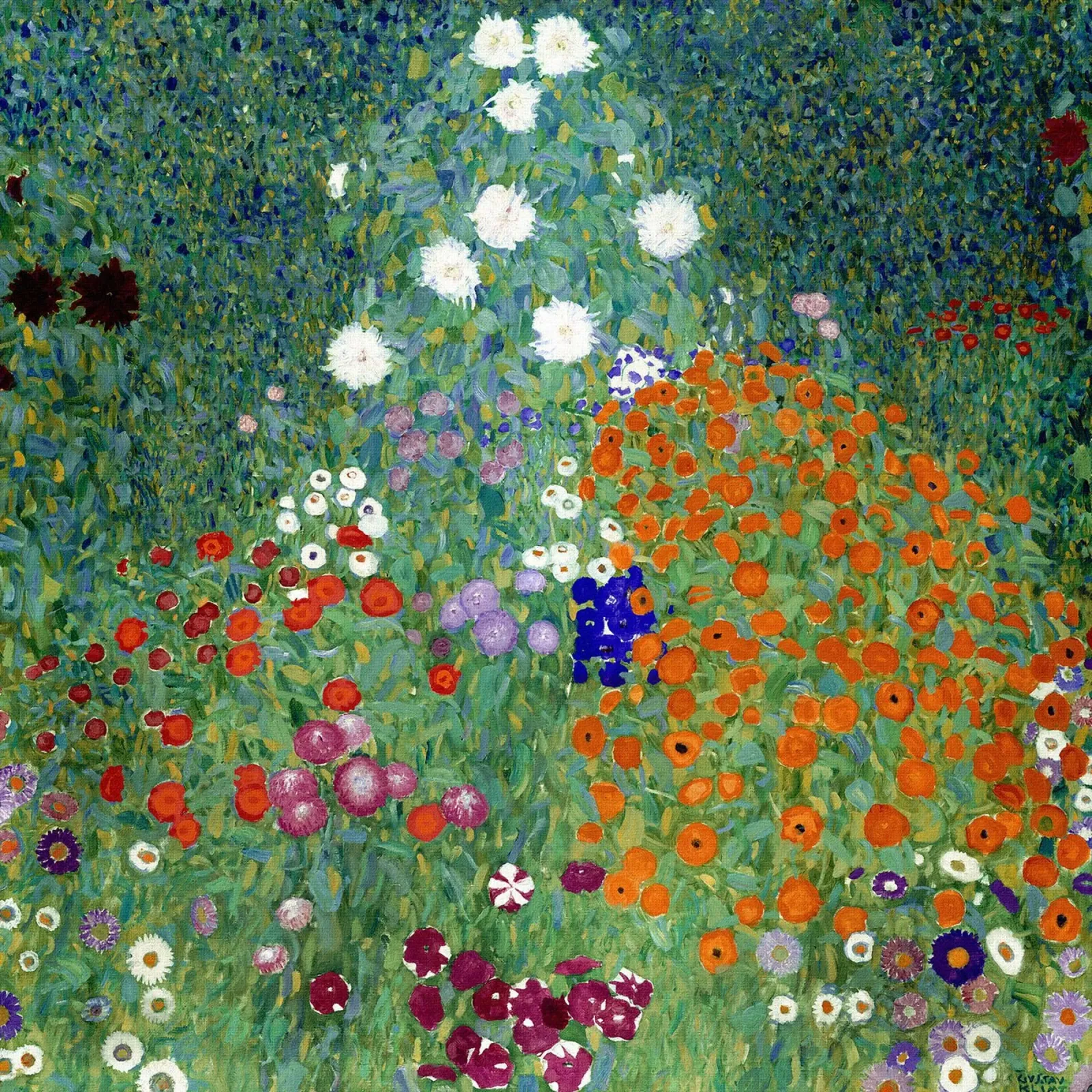 Giardino fiorito - Gustav Klimt tela da Show Art