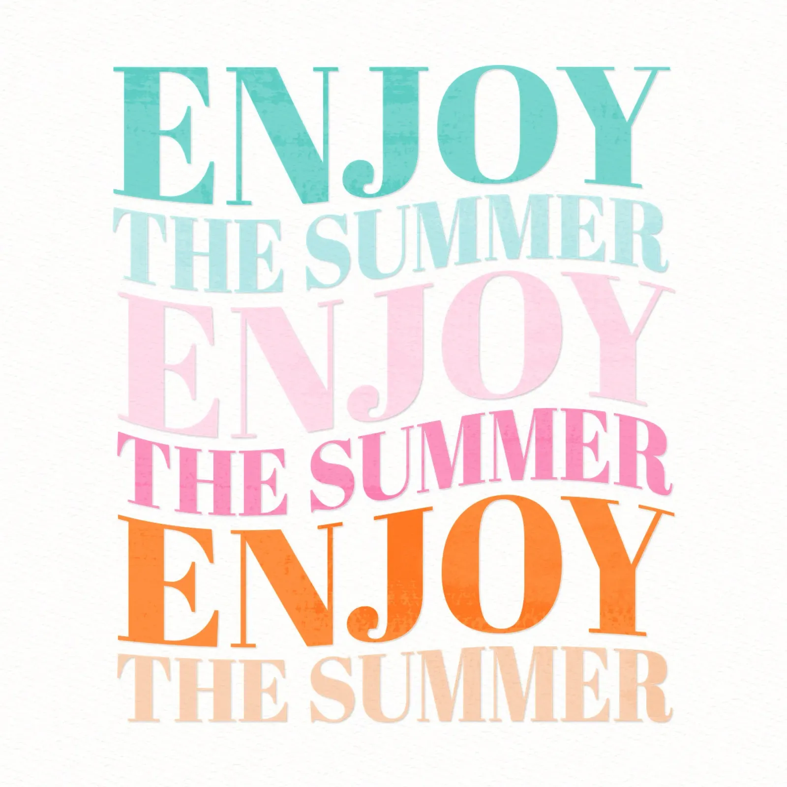 Enjoy the Summer.  Beautiful Type Design to Relax pellicola backlit da CalliLetters