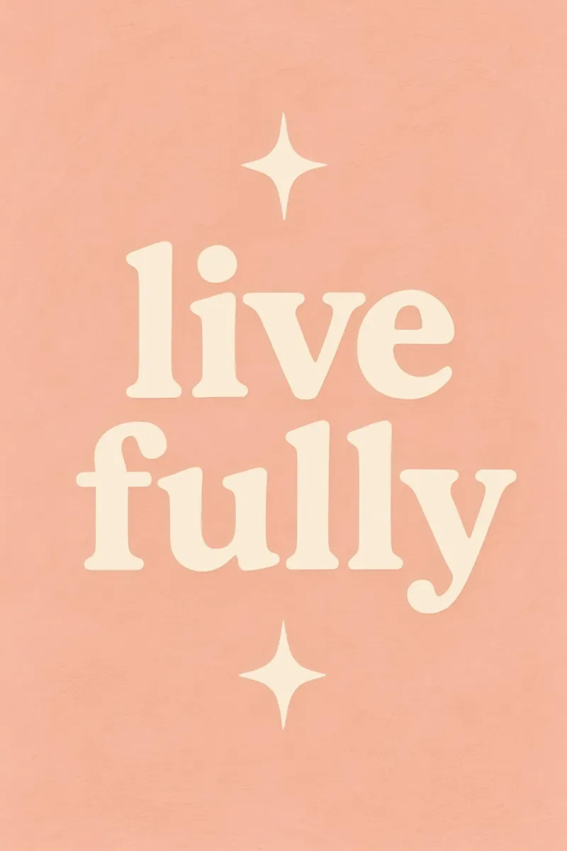 Live Fully (Apricot) poster da treechild