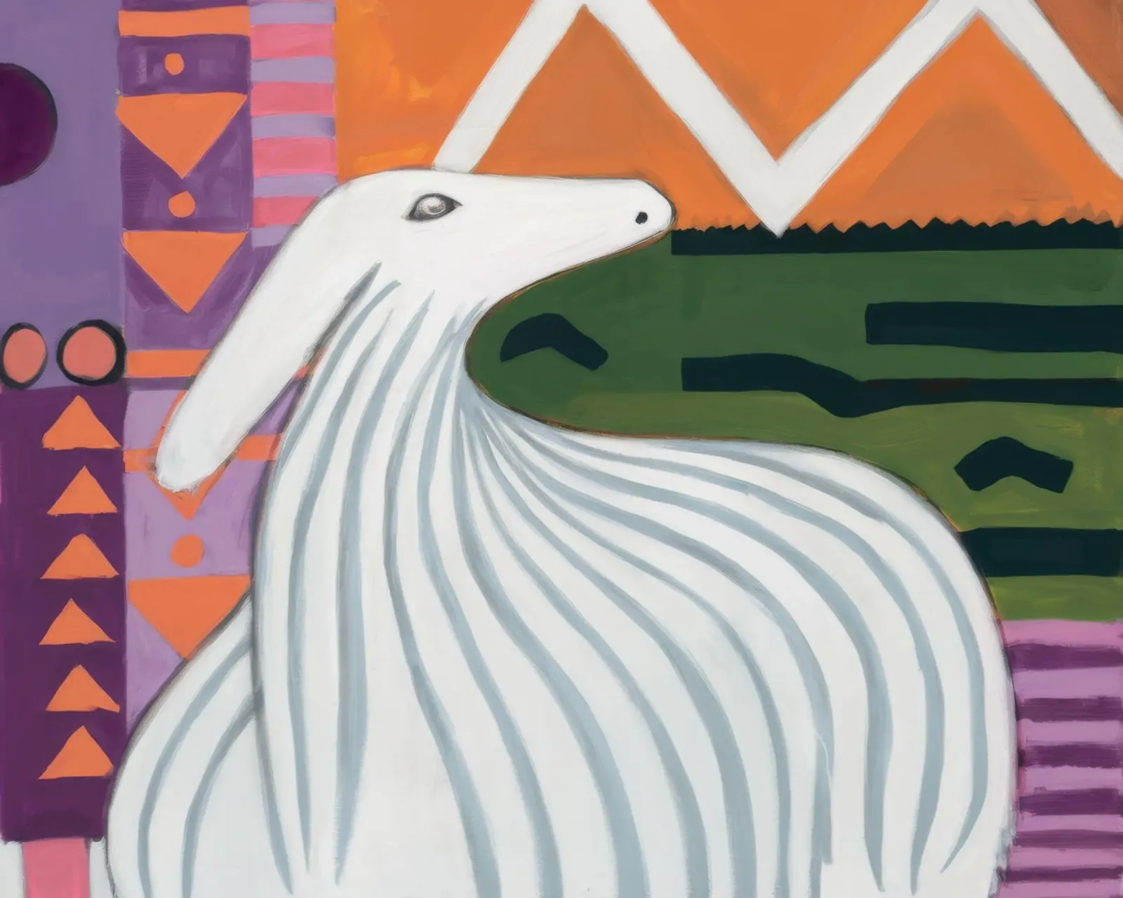 Llama Hills Sereno poster con telaio in legno da Lumie Layers