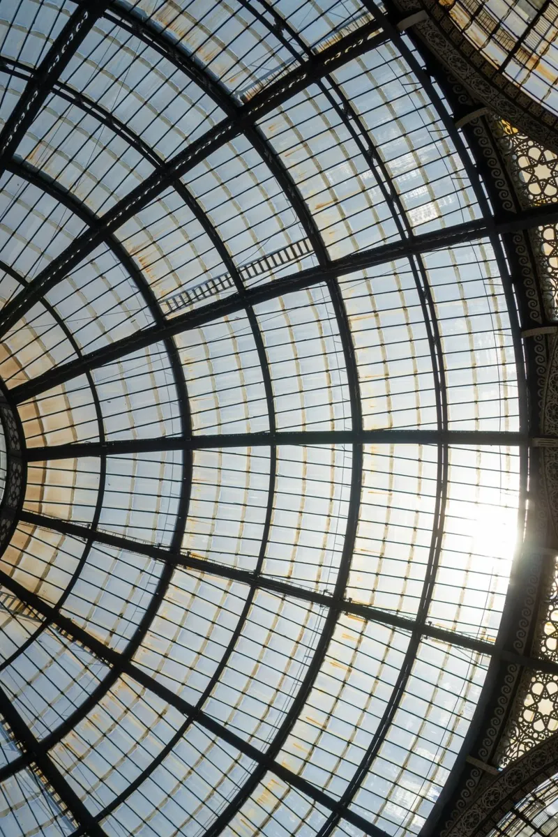 Glass Dome Geometry canvas with Floater frame by lieblu