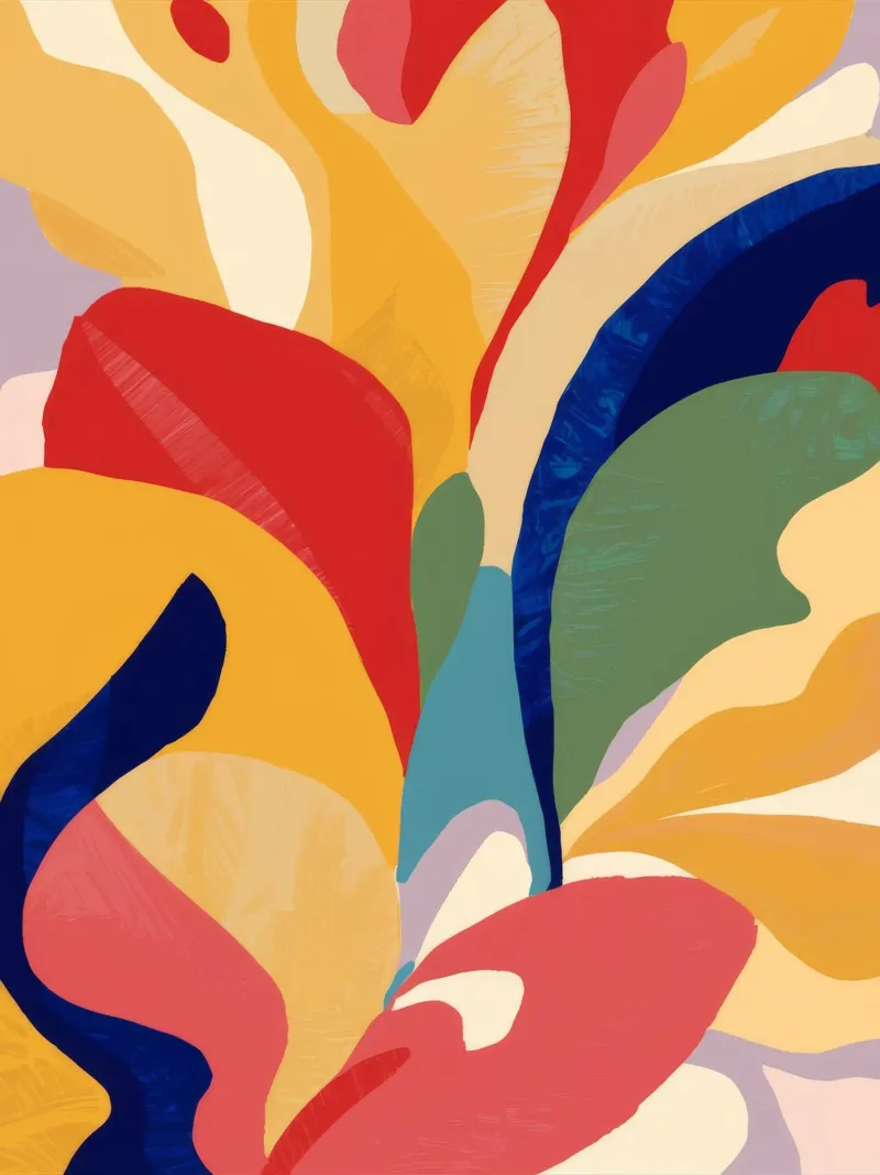 Abstract Flora Fire alu-dibond by Lumie Layers