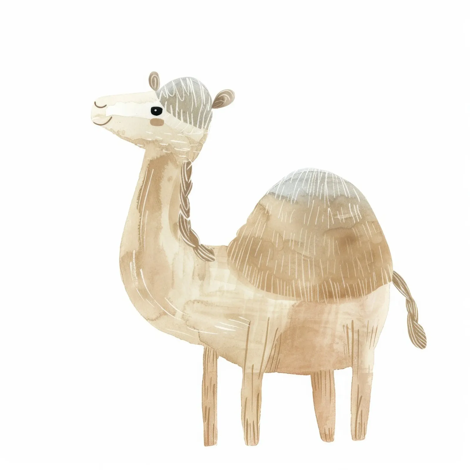 Illustrazione ad acquerello di un singolo cammello pellicola backlit da DesignDoodle