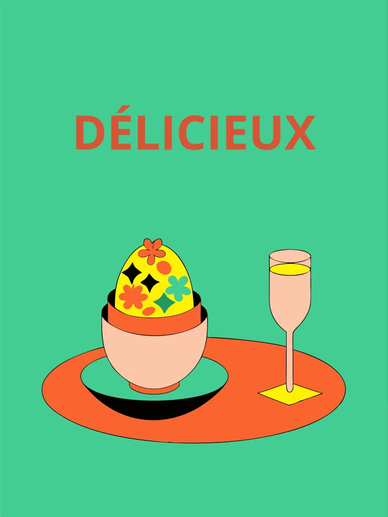 Cibo delizioso poster con telaio in alluminio da OUR SHOP