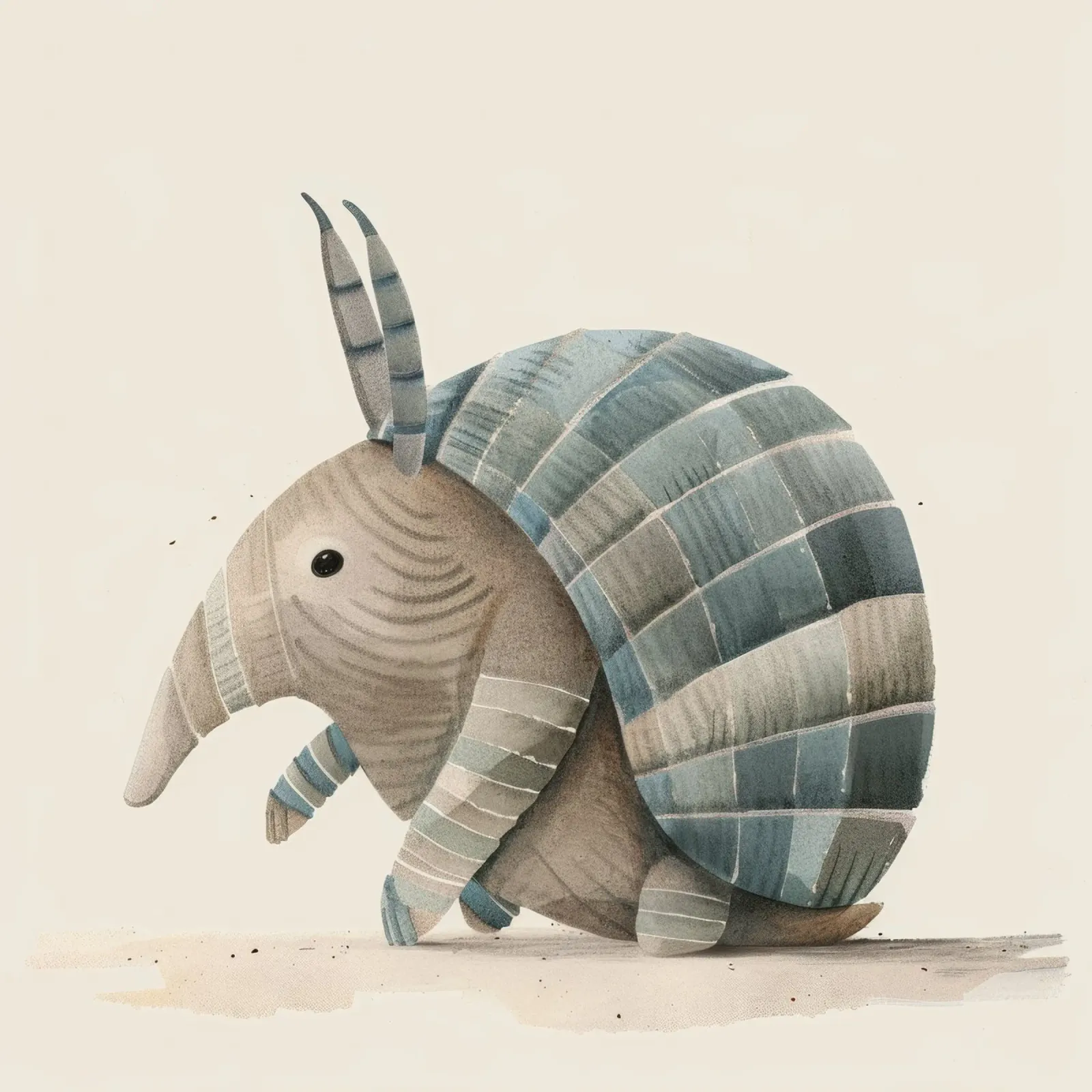 Illustrazione ad acquerello di un armadillo pellicola backlit da DesignDoodle