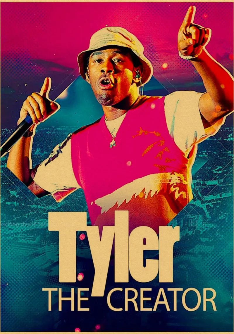 Sing Dance Tyler The Creator Poster poster con telaio in alluminio da edanfargol
